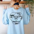 You Are Here Dystopian Venn Diagram English Teacher Bk Women's Sweatshirt Back Print Light Blue
