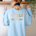 Early Childhood Dream Team Daycare Teacher Toddler Teacher Women's Sweatshirt Back Print Light Blue