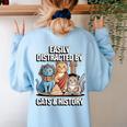 Easily Distracted By Cats & History Teacher Women Men Women's Sweatshirt Back Print Light Blue Easily Distracted By Cats & History Teacher Women Men Women's Sweatshirt Back Print Light Blue