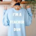 Easy Halloween Teacher Costume Shirt For Men Women Kids Women's Sweatshirt Back Print Light Blue Easy Halloween Teacher Costume Shirt For Men Women Kids Women's Sweatshirt Back Print Light Blue
