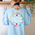 Educational Wingman Assistant Teaching a School Teacher Aide Women's Sweatshirt Back Print Light Blue Educational Wingman Assistant Teaching a School Teacher Aide Women's Sweatshirt Back Print Light Blue
