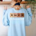 Educator Science Teacher Melanin Educator Science Women's Sweatshirt Back Print Light Blue Educator Science Teacher Melanin Educator Science Women's Sweatshirt Back Print Light Blue