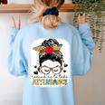 Elementary Teacher Remind Me To Take Attendance Women Women's Sweatshirt Back Print Light Blue Elementary Teacher Remind Me To Take Attendance Women Women's Sweatshirt Back Print Light Blue