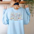 Enchanted To Teach You Friendship Bracelet Teacher Girl Kids Women's Sweatshirt Back Print Light Blue Enchanted To Teach You Friendship Bracelet Teacher Girl Kids Women's Sweatshirt Back Print Light Blue