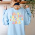 In My English Teacher Era Retro Back To School Literature Men Women Women's Sweatshirt Back Print Light Blue In My English Teacher Era Retro Back To School Literature Men Women Women's Sweatshirt Back Print Light Blue