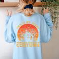 English Teacher Matching This Is My Scary Halloween Costume Women's Sweatshirt Back Print Light Blue