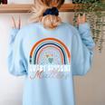 Every Student Matters Paraprofessional Support Teacher Women's Sweatshirt Back Print Light Blue