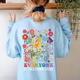 Everyone Is Welcome Here Tshirt Idaho Teacher Support Retro Women's Sweatshirt Back Print Light Blue Everyone Is Welcome Here Tshirt Idaho Teacher Support Retro Women's Sweatshirt Back Print Light Blue