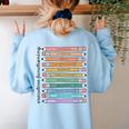 Executive Functioning Skills Back To School Sped Teacher SLP Women's Sweatshirt Back Print Light Blue