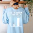 Fa La 8 Math Pun Math Teacher Christmas Women's Sweatshirt Back Print Light Blue