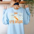 Fab Boo Lous 5th Grade Teacher Retro Ghost Spooky Halloween Women's Sweatshirt Back Print Light Blue Fab Boo Lous 5th Grade Teacher Retro Ghost Spooky Halloween Women's Sweatshirt Back Print Light Blue