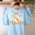 Fab Boo Lous Teacher Retro Ghost Spooky Halloween Costume Women's Sweatshirt Back Print Light Blue Fab Boo Lous Teacher Retro Ghost Spooky Halloween Costume Women's Sweatshirt Back Print Light Blue