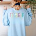 FACS Teacher Family And Consumer Science Teacher Women's Sweatshirt Back Print Light Blue FACS Teacher Family And Consumer Science Teacher Women's Sweatshirt Back Print Light Blue