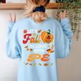 Lets Fall In Love With PE Teacher Thanksgiving Women's Sweatshirt Back Print Light Blue Lets Fall In Love With PE Teacher Thanksgiving Women's Sweatshirt Back Print Light Blue