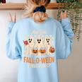 Are You Fall O Ween Directions Teacher Halloween Boo Ghost Women's Sweatshirt Back Print Light Blue Are You Fall O Ween Directions Teacher Halloween Boo Ghost Women's Sweatshirt Back Print Light Blue