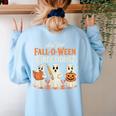 Are You Fall O Ween DirectionsRetro Teacher Halloween Ghost Women's Sweatshirt Back Print Light Blue Are You Fall O Ween DirectionsRetro Teacher Halloween Ghost Women's Sweatshirt Back Print Light Blue
