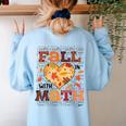 Fall Teacher Fall In Love With Math Math Thanksgiving For Men Women Women's Sweatshirt Back Print Light Blue Fall Teacher Fall In Love With Math Math Thanksgiving For Men Women Women's Sweatshirt Back Print Light Blue