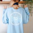 Family And Consumer Sciences FACS FCS Teacher Women's Sweatshirt Back Print Light Blue