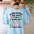 Favorite Actors Theater Drama Teacher Drama Teaching Women's Sweatshirt Back Print Light Blue