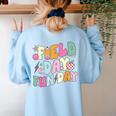 Field Day Fun Day Last Day Of School Teacher Student Women's Sweatshirt Back Print Light Blue Field Day Fun Day Last Day Of School Teacher Student Women's Sweatshirt Back Print Light Blue