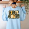 First 1St Grade Camo Camouflage Boy Teacher Back To School Women's Sweatshirt Back Print Light Blue First 1St Grade Camo Camouflage Boy Teacher Back To School Women's Sweatshirt Back Print Light Blue