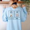 First Coffee Then IEP Teacher SPED Teacher Coffee Lover Women's Sweatshirt Back Print Light Blue First Coffee Then IEP Teacher SPED Teacher Coffee Lover Women's Sweatshirt Back Print Light Blue