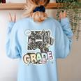 First Day Of Fifth Grade Composition Notebook Teacher Women's Sweatshirt Back Print Light Blue First Day Of Fifth Grade Composition Notebook Teacher Women's Sweatshirt Back Print Light Blue