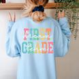 First Grade Dream Team Back To School 1st Grade Teacher Women's Sweatshirt Back Print Light Blue First Grade Dream Team Back To School 1st Grade Teacher Women's Sweatshirt Back Print Light Blue