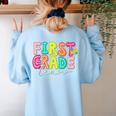 First Grade Team Teacher Back To School 1st Grade Squad Kids Women's Sweatshirt Back Print Light Blue First Grade Team Teacher Back To School 1st Grade Squad Kids Women's Sweatshirt Back Print Light Blue