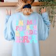 In My Fourth Grade Era Girl Back To School 4th Grade Teacher Women's Sweatshirt Back Print Light Blue