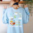 Friendship Inclusion Language Teacher It Starts With Hello Women's Sweatshirt Back Print Light Blue Friendship Inclusion Language Teacher It Starts With Hello Women's Sweatshirt Back Print Light Blue