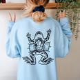 Frog Dissection Biology Anatomy Lab Science Teacher Women's Sweatshirt Back Print Light Blue Frog Dissection Biology Anatomy Lab Science Teacher Women's Sweatshirt Back Print Light Blue