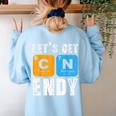 Fun 67 Meme Six Seven Science Teacher Periodic Table Women's Sweatshirt Back Print Light Blue