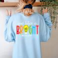 Your Future Is Bright Educator Teacher Student Women's Sweatshirt Back Print Light Blue Your Future Is Bright Educator Teacher Student Women's Sweatshirt Back Print Light Blue