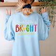 Your Future Is Bright Kindergarten Teacher Life Men Women Women's Sweatshirt Back Print Light Blue Your Future Is Bright Kindergarten Teacher Life Men Women Women's Sweatshirt Back Print Light Blue