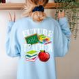 Future Teacher With Canyon And Book Teacher Men Women Girls Kids Women's Sweatshirt Back Print Light Blue Future Teacher With Canyon And Book Teacher Men Women Girls Kids Women's Sweatshirt Back Print Light Blue