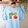 Future Teacher Costume Tee For Men Women Adults And Kids Women's Sweatshirt Back Print Light Blue Future Teacher Costume Tee For Men Women Adults And Kids Women's Sweatshirt Back Print Light Blue