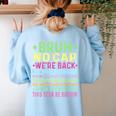 Gen A Slang Teachers Happy 1st Day Of School 2025 Students Women's Sweatshirt Back Print Light Blue Gen A Slang Teachers Happy 1st Day Of School 2025 Students Women's Sweatshirt Back Print Light Blue