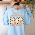 Ghost Are You Fall-O-Ween Directions Teacher Halloween Women's Sweatshirt Back Print Light Blue Ghost Are You Fall-O-Ween Directions Teacher Halloween Women's Sweatshirt Back Print Light Blue