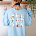 Ghost Music Teacher Halloween Musician Costume Women's Sweatshirt Back Print Light Blue Ghost Music Teacher Halloween Musician Costume Women's Sweatshirt Back Print Light Blue