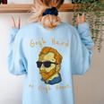 Go Hard Or Go Home Art Teacher Women's Sweatshirt Back Print Light Blue Go Hard Or Go Home Art Teacher Women's Sweatshirt Back Print Light Blue
