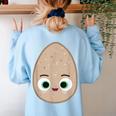 Good Egg Teacher Halloween Costume Group The Shel Egg Women's Sweatshirt Back Print Light Blue Good Egg Teacher Halloween Costume Group The Shel Egg Women's Sweatshirt Back Print Light Blue
