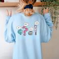 Grammar TeacherWait What Stop It I Agree Women's Sweatshirt Back Print Light Blue Grammar TeacherWait What Stop It I Agree Women's Sweatshirt Back Print Light Blue