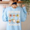 Groovy Halloween Ghost Read More Boooooks Librarian Teacher For Men Women Kids Women's Sweatshirt Back Print Light Blue Groovy Halloween Ghost Read More Boooooks Librarian Teacher For Men Women Kids Women's Sweatshirt Back Print Light Blue