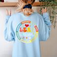 Groovy Lead Teacher Appreciation Back To School Women's Sweatshirt Back Print Light Blue Groovy Lead Teacher Appreciation Back To School Women's Sweatshirt Back Print Light Blue