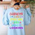 Growth Mindset Teacher Positive Message Inspirational Quote Women's Sweatshirt Back Print Light Blue Growth Mindset Teacher Positive Message Inspirational Quote Women's Sweatshirt Back Print Light Blue