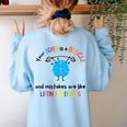 Growth Mindset Tee Teacher Quotes Men Women Kids Women's Sweatshirt Back Print Light Blue Growth Mindset Tee Teacher Quotes Men Women Kids Women's Sweatshirt Back Print Light Blue