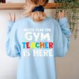 Gym Teacher Back To School Teacher Shirts For Men Women Girls Kids Women's Sweatshirt Back Print Light Blue Gym Teacher Back To School Teacher Shirts For Men Women Girls Kids Women's Sweatshirt Back Print Light Blue