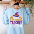 Halloween Costumes For Teachers Tired Teacher Costume Tee Women's Sweatshirt Back Print Light Blue Halloween Costumes For Teachers Tired Teacher Costume Tee Women's Sweatshirt Back Print Light Blue