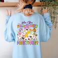 Halloween Floral Ghost Teacher Are You Falloween Directions Women's Sweatshirt Back Print Light Blue